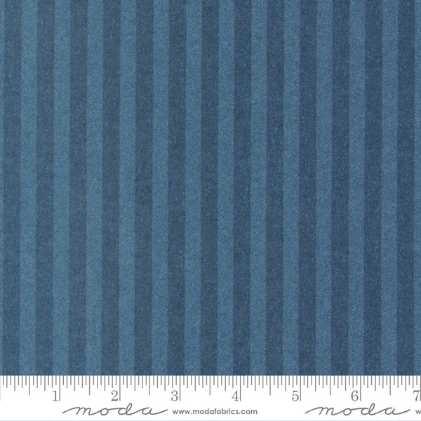 Lakeside Gatherings Flannel - Stripe Dusk Blue