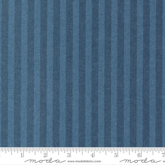 Lakeside Gatherings Flannel - Stripe Dusk Blue