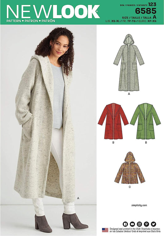 New Look Misses' Coat with Hood