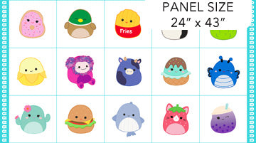 Squishmallows - panel white