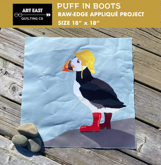 Puffin In Boots Raw - Edge Applique Project