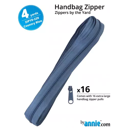Zipper by the Yard - COUNTRY BLUE