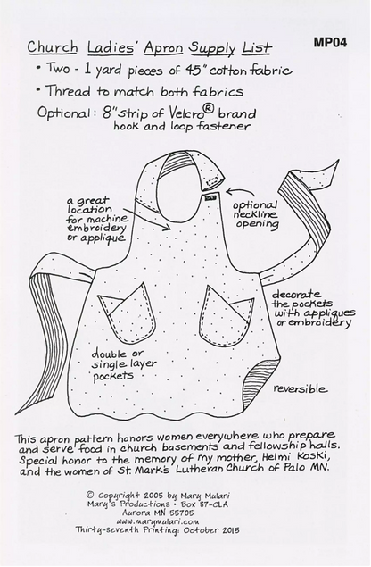 Church Ladies Apron
