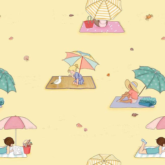 Sunshine & Sandcastles - Beach Umbrellas Yellow