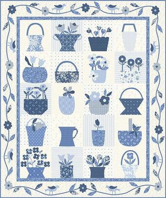 Twenty Blue Baskets Pattern
