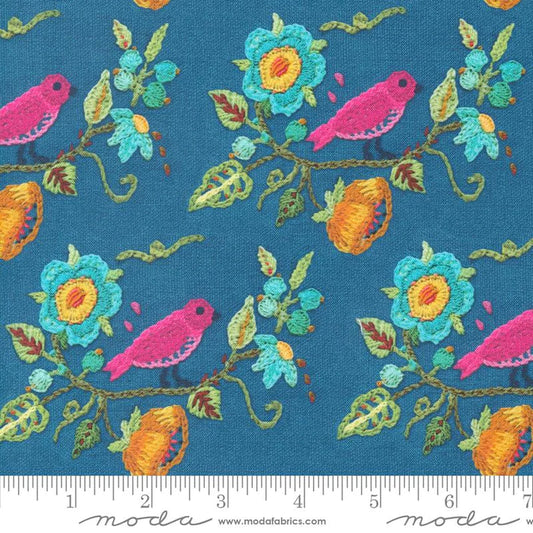 Vintage Soul - Bird Stitch Florals Birds Crewel Embroidery Horizon