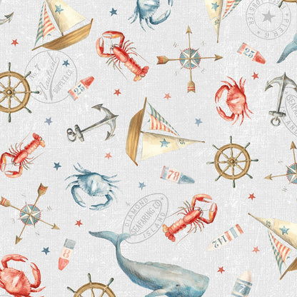At the Helm - Nautical Icons Toss