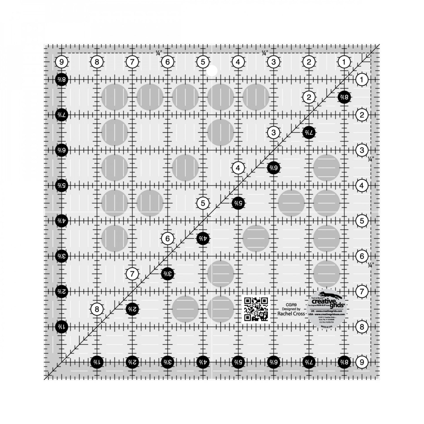 Creative Grids Quilt Ruler - 9-1/2" Square