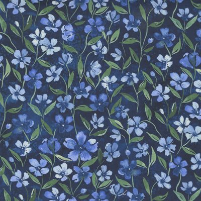 Fresh As A Daisy - Floral on Cobalt