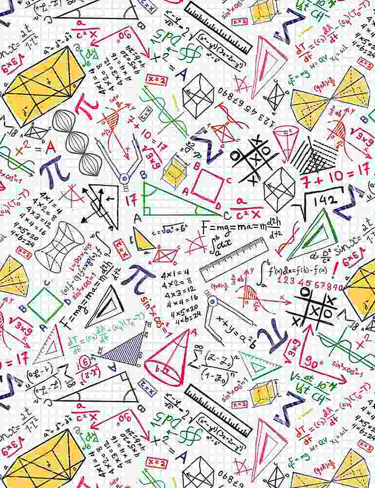 Math & Science Colorful - Math Doodles on Grid