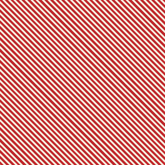 Peppermint Parlor - Red Diagonal Stripe