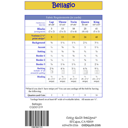 Bellagio Quilt Pattern