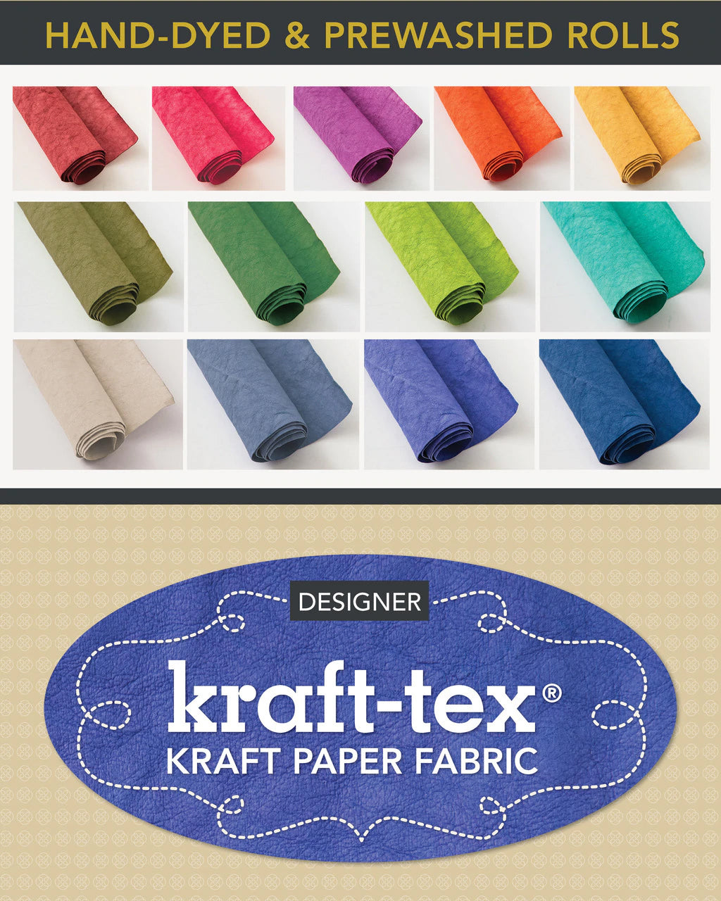 Kraft-Tex Green Hand-Dyed & Prewashed - 18.5" x 28.5" Roll