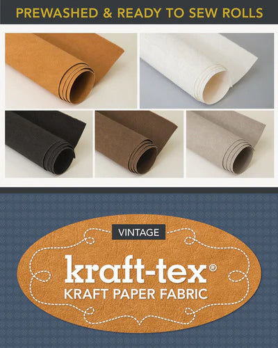 Kraft-Tex Vintage Black Prewashed Rolls & Ready to Sew - 18.5” x 28.5” Roll