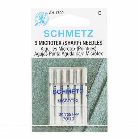 Schmetz Sharp/Microtex Machine Needle - Size 10/70